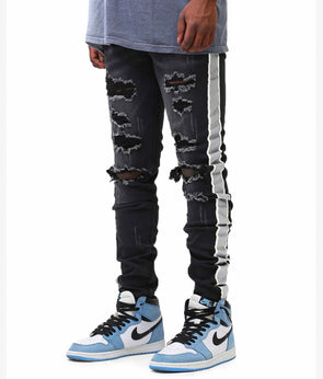Chrome Taped Jeans- KND4318