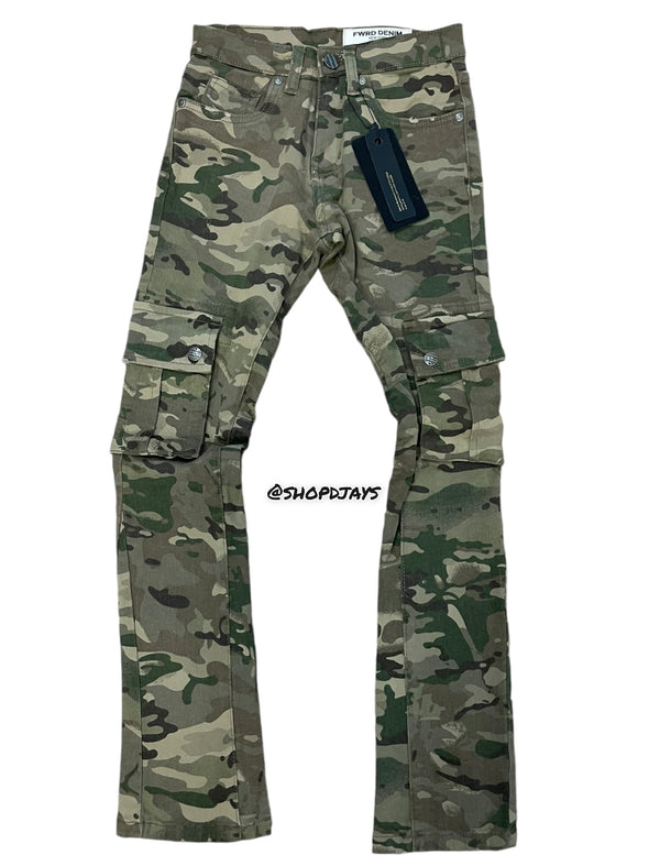 Youth Camo Stacked Jeans- FW330145K