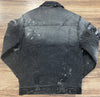 Kid's Washed Black Biker Jacket- S162035k/lk