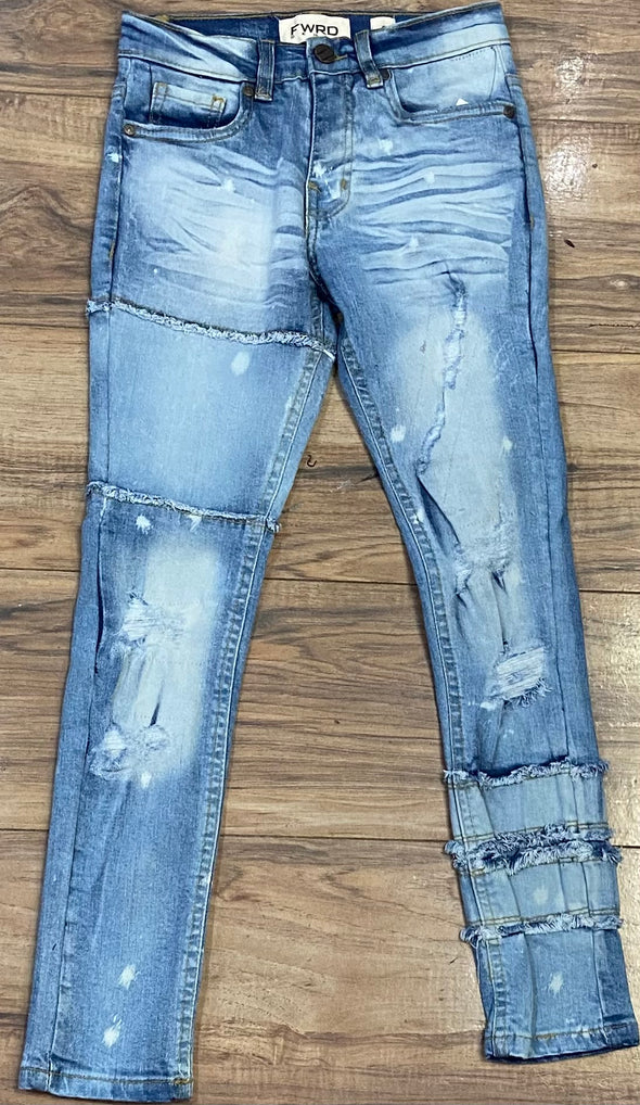 Kid's Patched Jeans-FW33618K