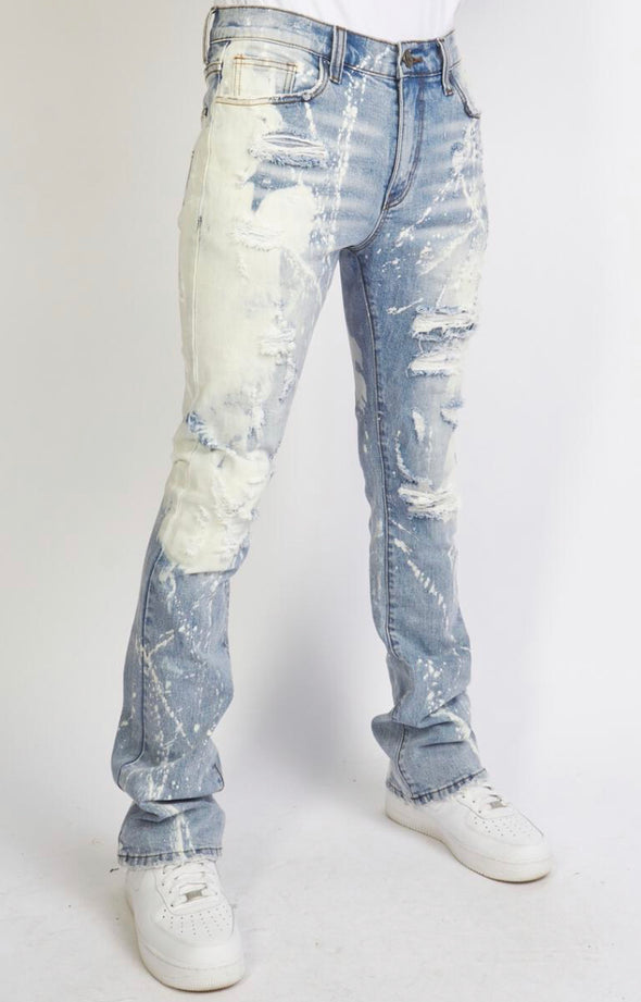Bleached Stacked Jeans- Barlow504